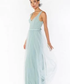Show Me Your Mumu Olivia Overskirt ~ Silver Sage Tulle Bridesmaids Dresses