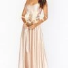 Show Me Your Mumu Faith Maxi Dress ~ Champagne Luxe Satin