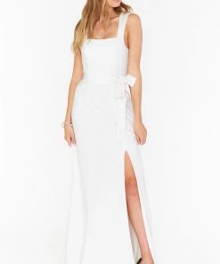 Show Me Your Mumu Dresses Paris Gown ~ White Stretch 16 Show Me Your Mumu Dresses Paris Gown ~ White Stretch