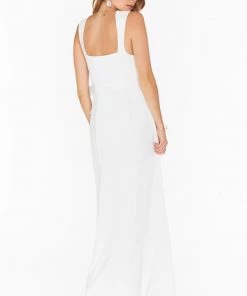 Show Me Your Mumu Dresses Paris Gown ~ White Stretch 14 Show Me Your Mumu Dresses Paris Gown ~ White Stretch
