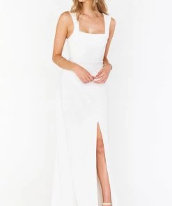 Show Me Your Mumu Dresses Paris Gown ~ White Stretch 12 Show Me Your Mumu Dresses Paris Gown ~ White Stretch