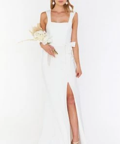 Show Me Your Mumu Dresses Paris Gown ~ White Stretch