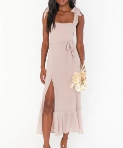 Show Me Your Mumu Claire Midi Dress ~ Soft Beige Chiffon 18 Show Me Your Mumu Claire Midi Dress ~ Soft Beige Chiffon