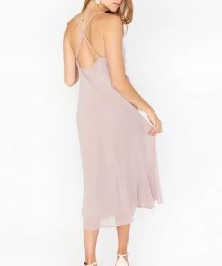 Show Me Your Mumu Verona Cowl Dress ~ Soft Beige Chiffon