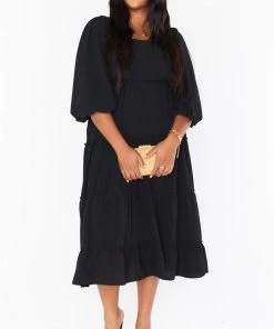 Show Me Your Mumu Elaina Midi Dress ~ Black