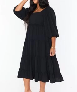 Show Me Your Mumu Elaina Midi Dress ~ Black