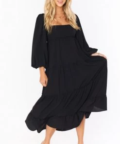 Show Me Your Mumu Elaina Midi Dress ~ Black