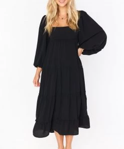 Show Me Your Mumu Elaina Midi Dress ~ Black