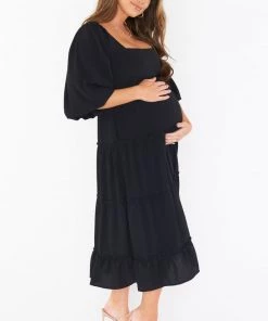 Show Me Your Mumu Elaina Midi Dress ~ Black