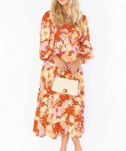 Show Me Your Mumu Elaina Midi Dress ~ Party Poppy Blooms New Mu