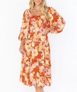 Show Me Your Mumu Elaina Midi Dress ~ Party Poppy Blooms New Mu