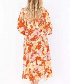 Show Me Your Mumu Elaina Midi Dress ~ Party Poppy Blooms New Mu