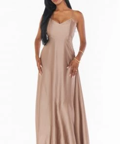 Show Me Your Mumu Faith Maxi Dress ~ Dune Luxe Satin