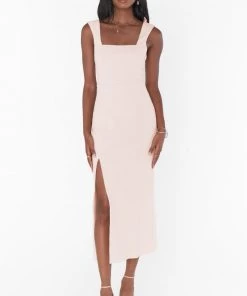 Show Me Your Mumu Eden Midi Dress ~ Dusty Blush Stretch