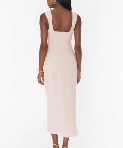 Show Me Your Mumu Eden Midi Dress ~ Dusty Blush Stretch