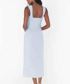 Show Me Your Mumu Eden Midi Dress ~ Steel Blue Stretch 8 Show Me Your Mumu Eden Midi Dress ~ Steel Blue Stretch