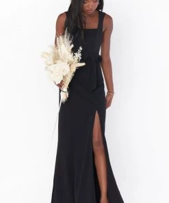 Show Me Your Mumu Paris Gown ~ Black Stretch Bridesmaids Dresses
