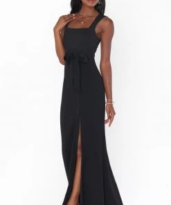 Show Me Your Mumu Paris Gown ~ Black Stretch Bridesmaids Dresses