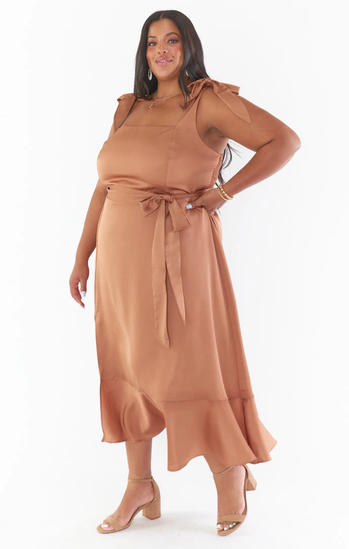 Show Me Your Mumu New Mu Claire Midi Dress ~ Copper Luxe Satin 15 Show Me Your Mumu New Mu Claire Midi Dress ~ Copper Luxe Satin