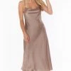 Show Me Your Mumu Verona Cowl Dress ~ Dune Luxe Satin 1 Show Me Your Mumu Verona Cowl Dress ~ Dune Luxe Satin