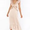 Show Me Your Mumu Zoey Midi Dress ~ Champagne Luxe Satin