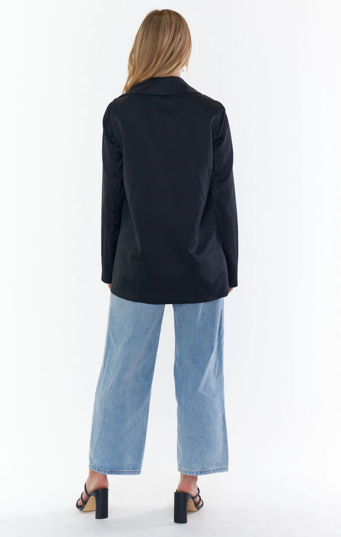 Show Me Your Mumu Felix Blazer ~ Black Luxe Satin 8 Show Me Your Mumu Felix Blazer ~ Black Luxe Satin