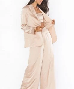 Show Me Your Mumu New Mu Felix Blazer ~ Champagne Luxe Satin