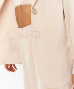 Show Me Your Mumu New Mu Felix Blazer ~ Champagne Luxe Satin