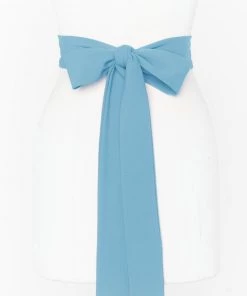 Show Me Your Mumu Bridesmaid Sash ~ French Blue Stretch Accessories