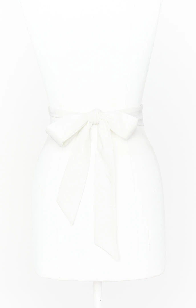 Show Me Your Mumu Bridesmaid Sash ~ White Stretch Accessories 3 Show Me Your Mumu Bridesmaid Sash ~ White Stretch Accessories