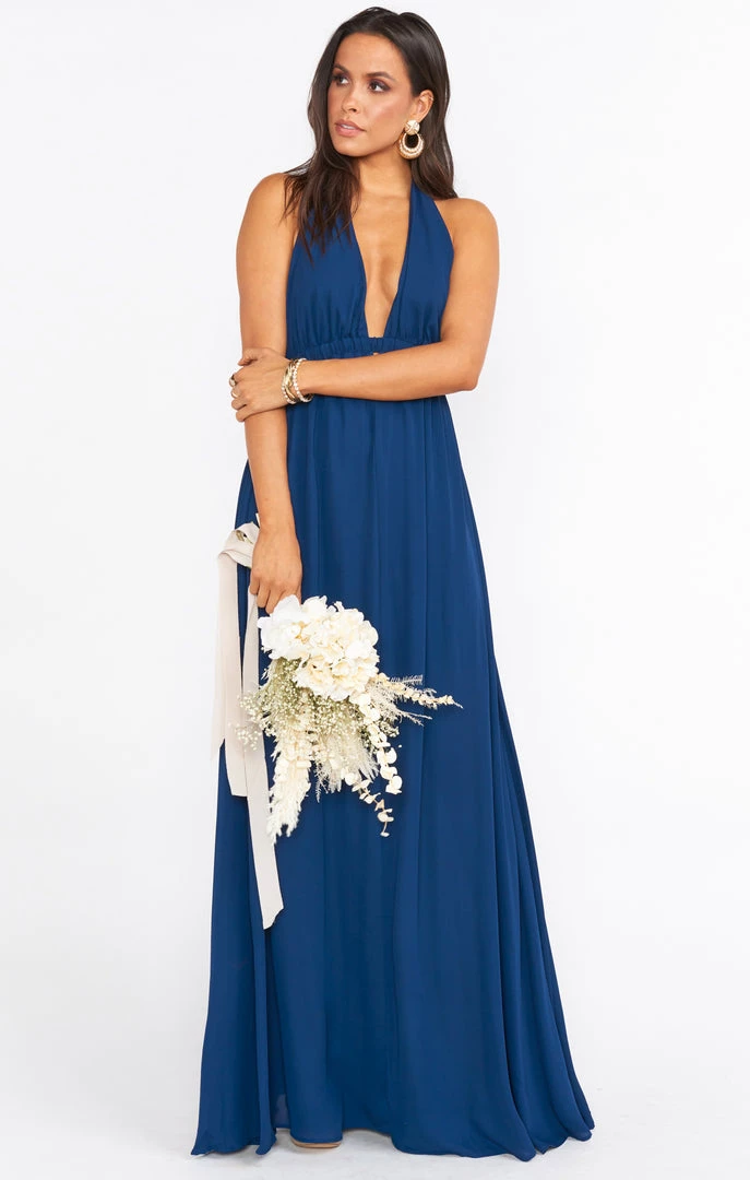 Show Me Your Mumu Luna Halter Dress ~ Rich Navy Crisp 3 Show Me Your Mumu Luna Halter Dress ~ Rich Navy Crisp