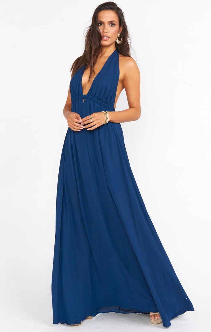 Show Me Your Mumu Luna Halter Dress ~ Rich Navy Crisp 6 Show Me Your Mumu Luna Halter Dress ~ Rich Navy Crisp