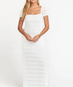 Show Me Your Mumu Dresses Stella Maxi Dress ~ One And Only Lace White