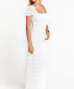 Show Me Your Mumu Dresses Stella Maxi Dress ~ One And Only Lace White