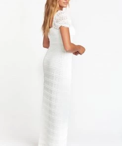 Show Me Your Mumu Dresses Stella Maxi Dress ~ One And Only Lace White