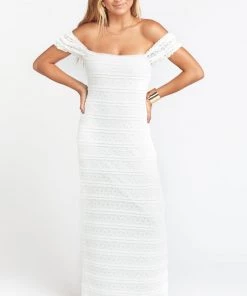 Show Me Your Mumu Dresses Stella Maxi Dress ~ One And Only Lace White