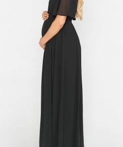 Show Me Your Mumu Emily Empire Maxi Dress ~ Black Chiffon Bridesmaids Dresses