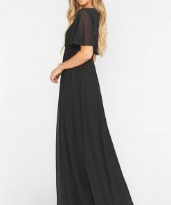 Show Me Your Mumu Emily Empire Maxi Dress ~ Black Chiffon Bridesmaids Dresses