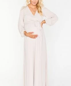 Show Me Your Mumu Lady Long Sleeve Wrap Dress ~ Show Me The Ring Crisp Bridesmaids Dresses