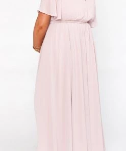 Show Me Your Mumu Emily Empire Maxi Dress ~ Neutral Mauve Chiffon Maternity