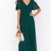 Show Me Your Mumu Maternity Emily Empire Maxi Dress ~ Emerald Chiffon 1 Show Me Your Mumu Maternity Emily Empire Maxi Dress ~ Emerald Chiffon