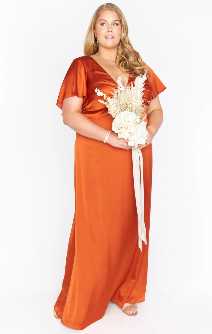 Show Me Your Mumu Rome Twist Gown ~ Burnt Orange Luxe Satin 15 Show Me Your Mumu Rome Twist Gown ~ Burnt Orange Luxe Satin