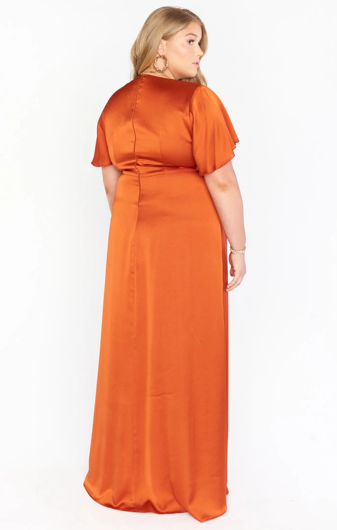 Show Me Your Mumu Rome Twist Gown ~ Burnt Orange Luxe Satin 17 Show Me Your Mumu Rome Twist Gown ~ Burnt Orange Luxe Satin