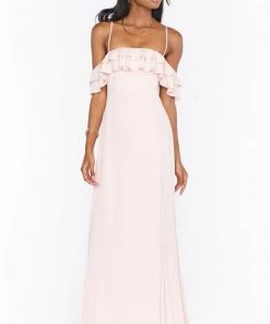Show Me Your Mumu Emma Ruffle Maxi Dress ~ Dusty Blush Crisp 24 Show Me Your Mumu Emma Ruffle Maxi Dress ~ Dusty Blush Crisp
