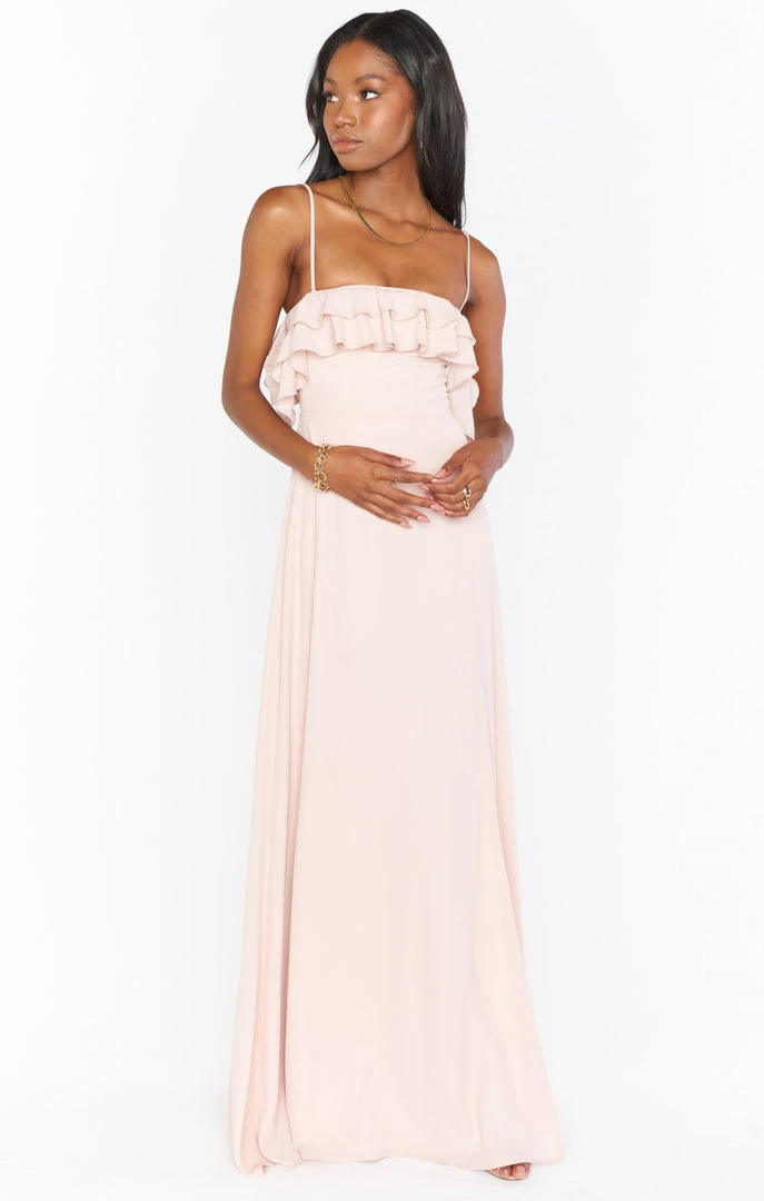 Show Me Your Mumu Emma Ruffle Maxi Dress ~ Dusty Blush Crisp 14 Show Me Your Mumu Emma Ruffle Maxi Dress ~ Dusty Blush Crisp