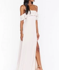 Show Me Your Mumu Emma Ruffle Maxi Dress ~ Show Me The Ring Crisp Bridesmaids Dresses