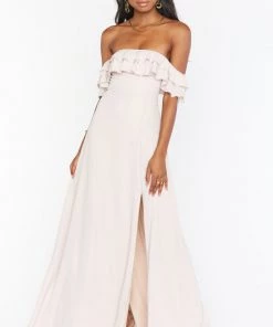 Show Me Your Mumu Emma Ruffle Maxi Dress ~ Show Me The Ring Crisp Bridesmaids Dresses