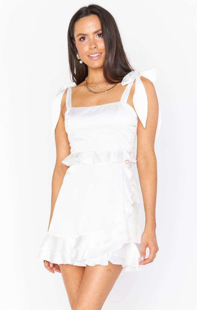 Show Me Your Mumu Larson Mini Skirt ~ Ivory Luxe Satin Bottoms 4 Show Me Your Mumu Larson Mini Skirt ~ Ivory Luxe Satin Bottoms