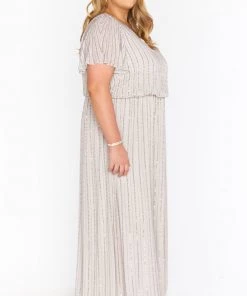 Show Me Your Mumu Wedding Guest Dresses Michelle Flutter Maxi Dress ~ Dove Grey Beaded 15 Show Me Your Mumu Wedding Guest Dresses Michelle Flutter Maxi Dress ~ Dove Grey Beaded