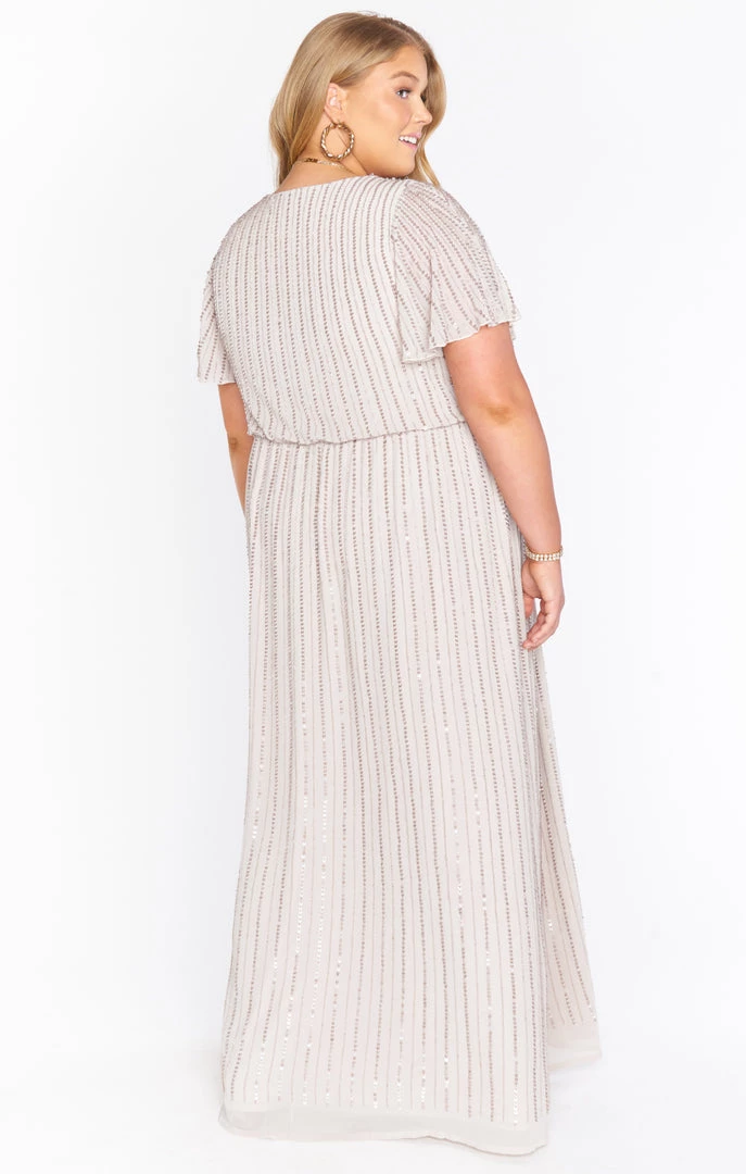 Show Me Your Mumu Wedding Guest Dresses Michelle Flutter Maxi Dress ~ Dove Grey Beaded 9 Show Me Your Mumu Wedding Guest Dresses Michelle Flutter Maxi Dress ~ Dove Grey Beaded